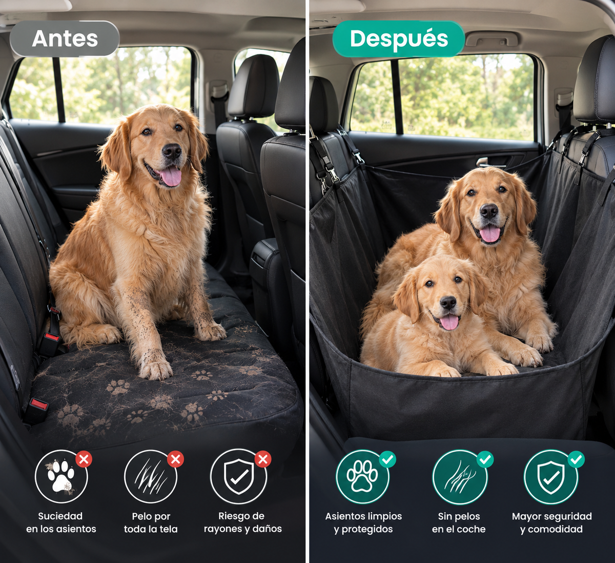 Hamaca Protectora para Perros y Mascotas